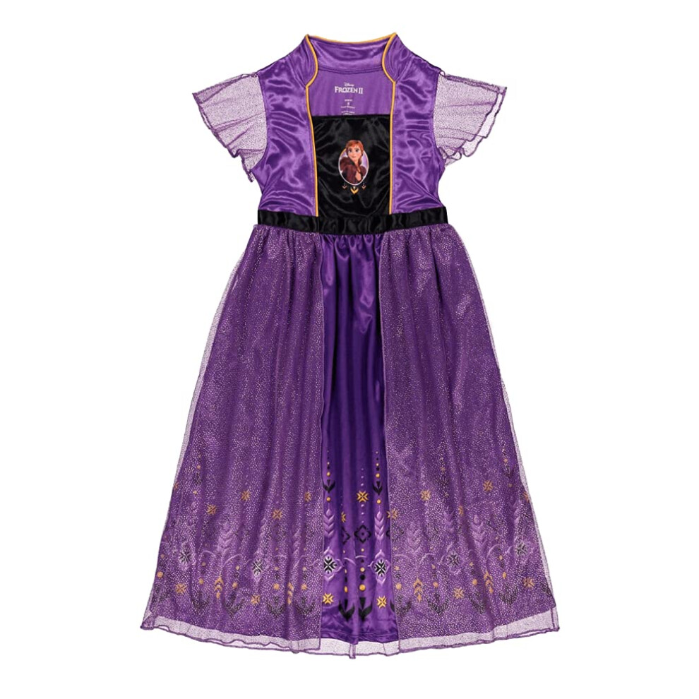 Disney Girls' Frozen 2 Fantasy Gown Nightgown, Fantasy Anna 2, 3T