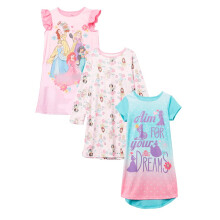 Disney Meisjes Prinses 3-Pack Nachthemd, MEISJES HEERSEN 3, 4
