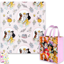 Juego de Manta de Forro de Princesa Disney - Incluye Manta de 40x50, Bolsa, Stickers y Más