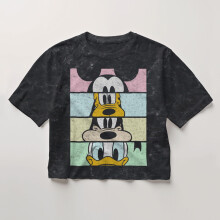 Disney Junior Crew Crop Korte Mouwen T-Shirt, Zwart, X-Large