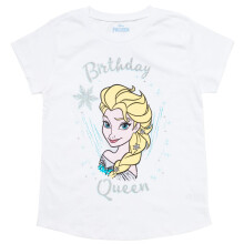 Disney Frozen Elsa Compleanno T-Shirt Bianca 3T