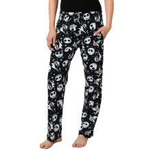 Pantalones de pijama para mujer Disney AOP (Jack Skellington y Zero, Pequeño)