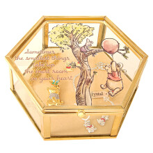 Disney Winnie the Pooh Sieradendoos - Glazen Sieradenkist met Pooh en Piglet Design