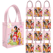 Disney Princess Party Favor Bag Set - 12 Pack of 8" Mini Totes for Kids | Disney Birthday Supplies