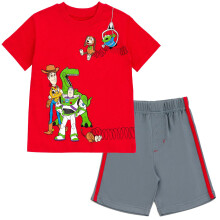 Disney Pixar Toy Story Woody Buzz Lightyear Slinky Dog T-shirt og Mesh Shorts Sæt 3T