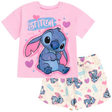 Disney Lilo & Stitch T-Shirt und Shorts Set für Mädchen Spray Paint 7-8