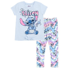 Disney Lilo & Stitch Mädchen T-Shirt und Leggings Outfit Set Blau 10-12