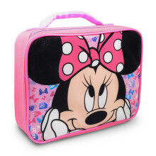 Sac à Lunch Isotherme Disney Minnie Mouse Souriante Bows Rose Poignée Padded