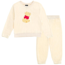 Disney Winnie the Pooh Mädchen Velour Sweatshirt und Jogger Set Creme 2T