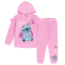 Disney Lilo & Stitch Angel Meisjes Hoodie en Joggingbroek Set Lilac Purple Stitch 10-12