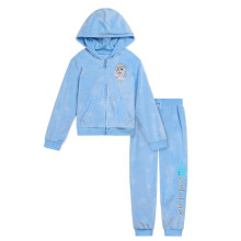 Disney Frozen Elsa Mädchen Velours Hoodie und Jogginghose Set Hellblau Elsa 7-8