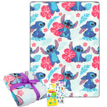 Set de Mantas de Disney Stitch - Incluye Manta Suave de Lilo y Stitch Más Stickers