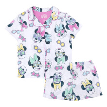 Disney piger 2-delt Loose-fit Knappet Nattøj Sæt, Blødt & Sødt til Børn, SOLSKIN MINNIE, 3T