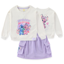 Disney Lilo & Stitch Angel Minnie Mouse Meisjes Sweatshirt en Skort Set