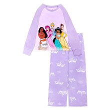 Disney Piger 2-delt Sæt, Løse Prinsesse Pyjamas, Blød & Sød til Børn, PRINSESSE HOLD, 6