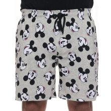 Disney Herr Mickey Mouse Lounge Pajama Shorts (Mickey Grå, Large)