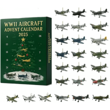 24-Day Christmas Advent Calendar with 24 Unique Miniature Aircraft Models