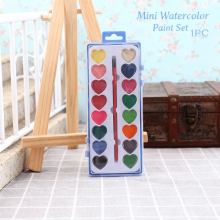 Mini Watercolor Paint Set 12 Colors Compact Travel Palette
