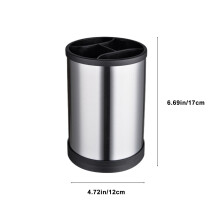 Multifunctional Stainless Steel Rotatable Storage Tube & Utensil Rack – Compatible with Kitchen, Garden & Tools – Black