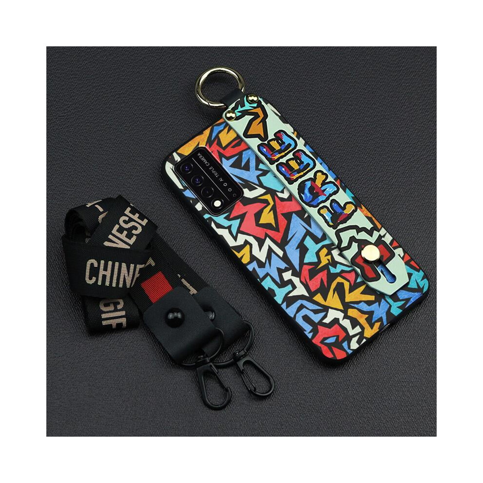 Phone Case For Tcl T-Mobile Revvl V+ 5G/Revvl V Plus 5G: Anti-Knock, Wrist Strap, Soft, Waterproof, Graffiti, Ring Kickstand, Dustproof 9448483977722