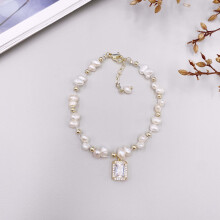 Handcrafted Fancy Natural Small Pearl Bracelet - Unique Baroque Pearl Bracelet for Women