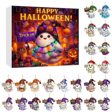 2025 Halloween Countdown Set, Acrylic Snowman 2D Ornaments Advent Calendar, Reusable Hanging Decorations for ChristmasTree Holiday Home Decor