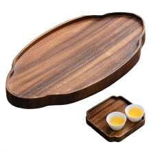 Wood Serving Tray Wooden Decorative Coffee Tea Platter
