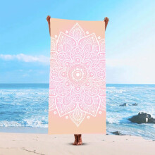 Mandala flower beach towel premium fine fiber beach towel outdoor beach quick drying bath towel for women