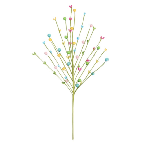 Spring Easter Floral Stem with Pastel Eggs and Berries 1 PC