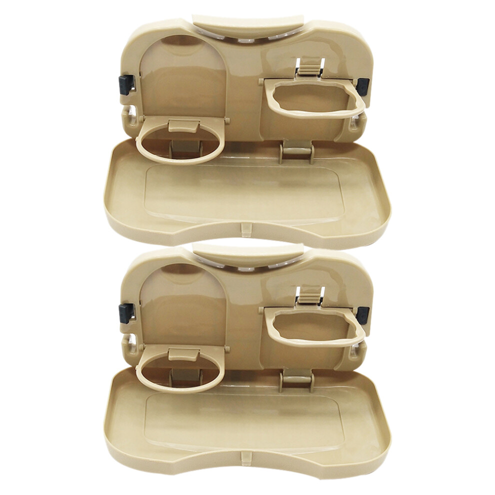 2Pcs Car Backseat Tray Desk Car Drink Tray Table Back Seat Cup Holder For Food Snack 9448483442619