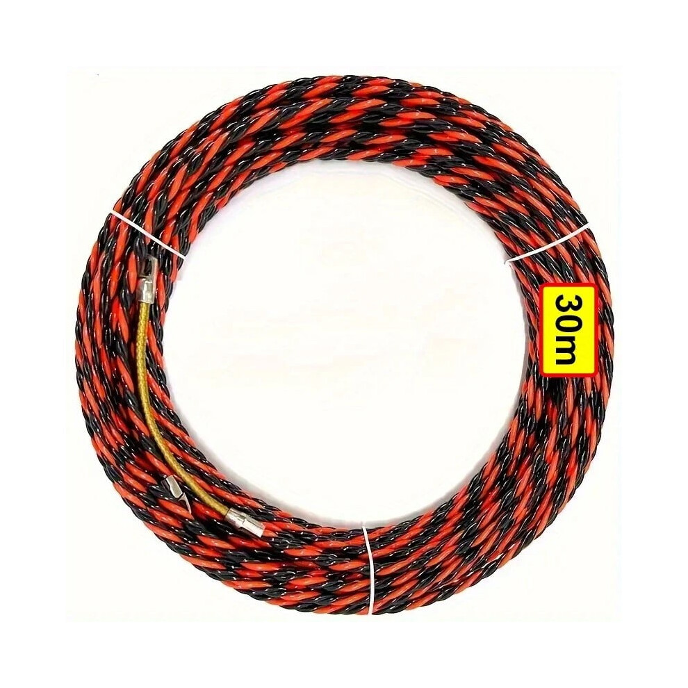 Flat Head Wire Threader For Electrical Conduits Â Manual Cable Puller, Compatible With Plastic & Steel (30M/98Ft) 9448483443722