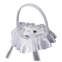 Wedding Ring Pillow Rose Bow-knot Flower Ruffle Lace Hold Ring Exquisite Wedding Elegant Lace Jewelry Case Wedding Prop,D