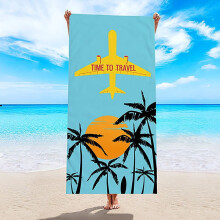 Beach Towel Quick-Drying Towel Microfiber Bath Towel Double-Sided Velvet Quick-Drying Printing Swimming