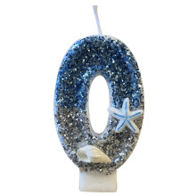 Sparkling Blue Digital Candle for Birthday Cakes