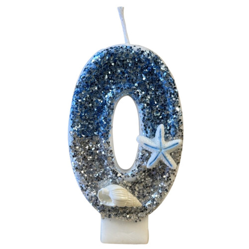 Sparkling Blue Digital Candle for Birthday Cakes