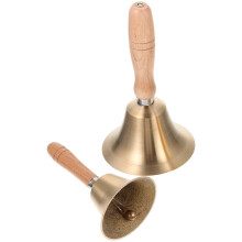 Metal and Wood Bells for Living Room Decoration 2 Pieces