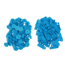 Farm Animal Ear Tags 100pcs Blue TPU No Letters Sheep Goat Pig Livestock Tags
