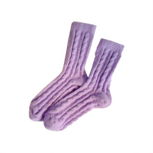 Fluffy Socks, Womens Winter Socks, Small Gifts for Women, Fleece Socks, Thermal Socks for Women, Purple One Size