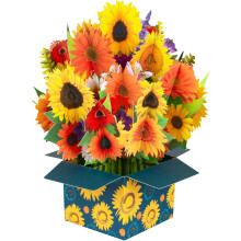 3D Pop-Up Flower Bouquet Greeting Card with Note & Envelope – for Mother’s Day, Birthday, Anniversary, Thank You, Teacher Appreciation