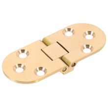 Topbathy Brass Butler Tray Hinge for Folding Tables with Round Edges Glossy Finish