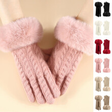 Driving Gloves for Women, Bike Gloves, Motorcycle Gloves, Fashion Knitted Thick Warm Windproof