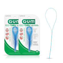 GUM EEZ-Thru Floss Threaders, Tandtråd til Braces, Broer & Implantater, 25 Stk (Pakke med 2)