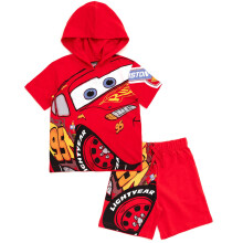 Disney Cars Lightning McQueen Jongens Hoodie T-Shirt en Korte Broek Set 3T