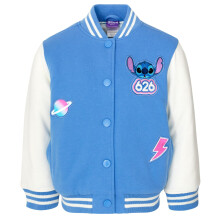 Chaqueta Bomber Varsity de Disney Lilo & Stitch para Niñas 7-8 Años Azul Claro