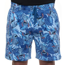 Pantalones Cortos de Pijama para Hombre Disney Stitch (Azul Stitch, Mediano)