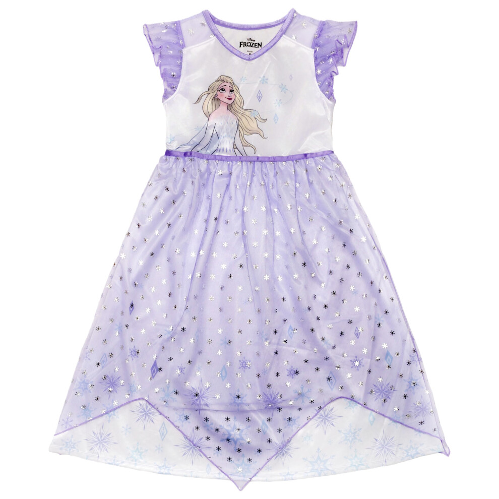 Disney Frozen 2 Girls' Princess Dress Nightgown, Fantasy Gown, Soft & Cute Pajamas For Kids
