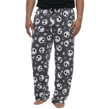 Disney Heren Loungebroeken Jack AOP Pyjama Onderstukken (Skellington Grijs, Medium)