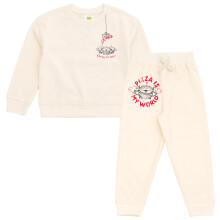 Disney Toy Story Pizza Planet Alien Jongens Fleece Pullover Sweatshirt en Joggingbroek Set Crème Beige 6