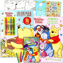 Set de Libros de Colorear y Actividades de Winnie The Pooh - Paquete para Niños con Páginas de Actividades, Stickers y Más