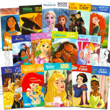 14 Disney Prinsesse Små Malebøger til Børn 4-8 År, 2-4 - Stort Malebogs Bundt til Belønninger